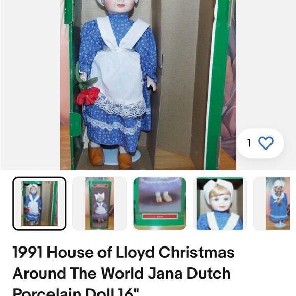 Vintage 1994 House of Lloyd Private Collection Jana Dutch Girl Porcelain Doll - Picture 10 of 10